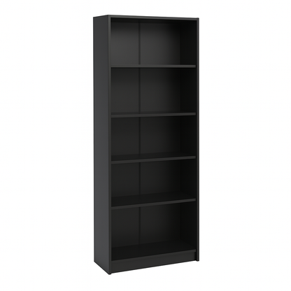 5-Tier Bookshelves Storage Cabinet Black image 6