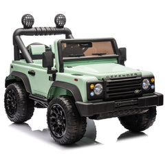 Licensed 2015 Land Rover Defender 90,24V Kids Ride On XXL Car W/Parents Control,2wd,Four-wheel suspension,Bluetooth,MP3,Music,Power display,LED Lights,Speeds 1.86-3.11MPH for Kids 3-7.