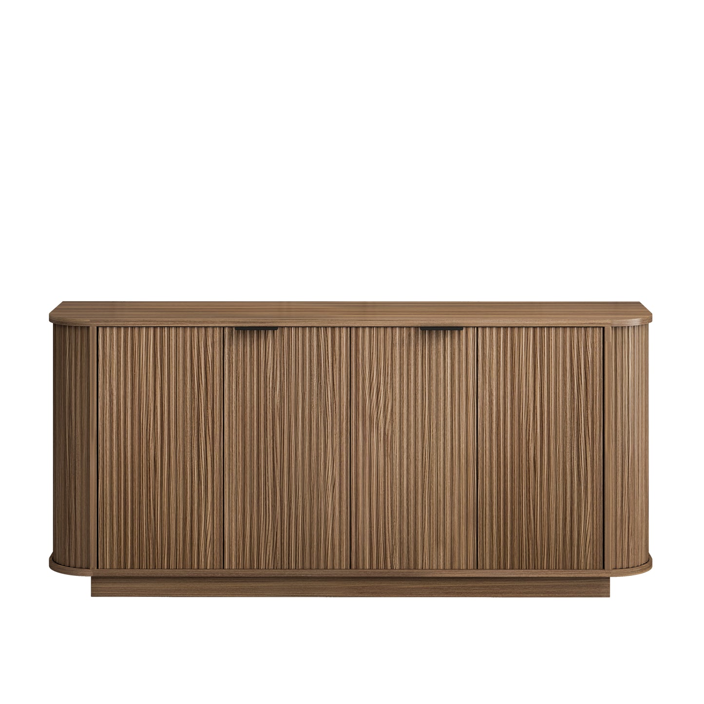 63"Wavy Storage Sideboard, Double-Door Buffet Cabinet with Adjustable Shelves, Suitable for Kitchen, Living Room, Hallway - Versatile Storage (Brown) image 7