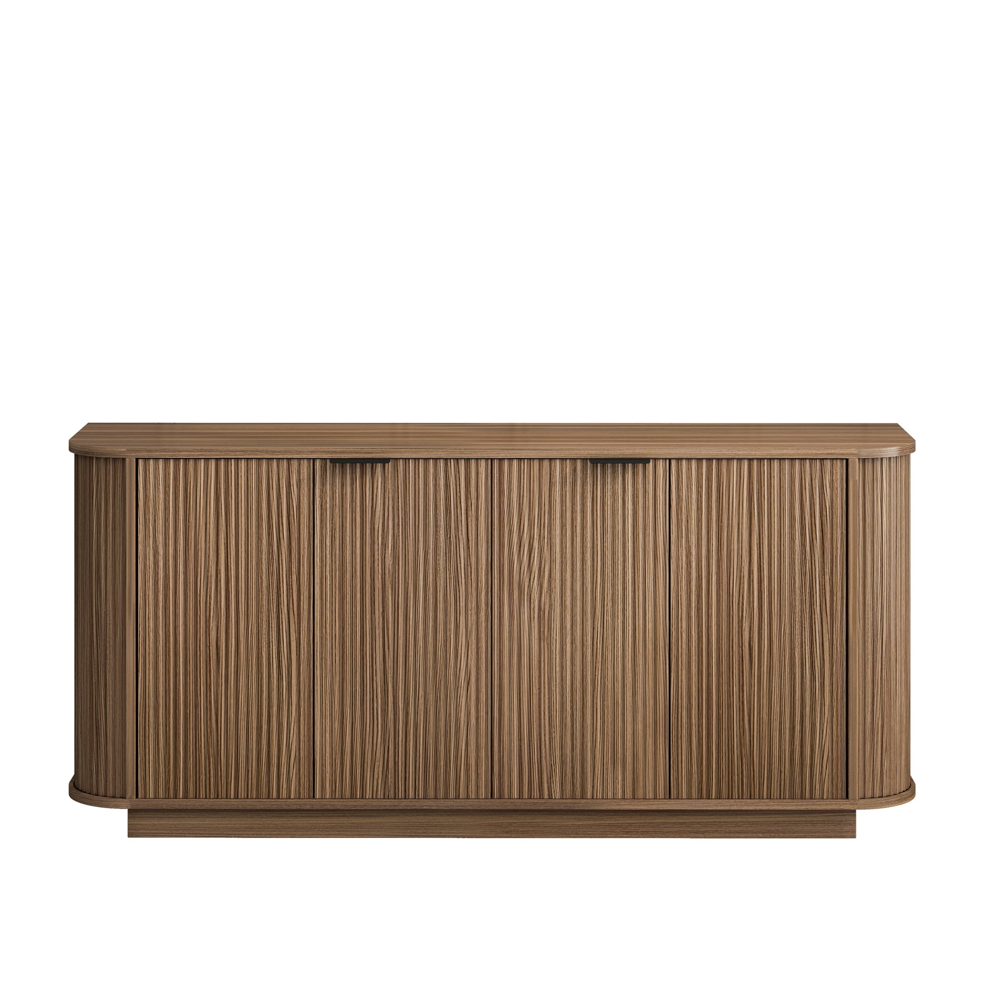 63"Wavy Storage Sideboard, Double-Door Buffet Cabinet with Adjustable Shelves, Suitable for Kitchen, Living Room, Hallway - Versatile Storage (Brown) image 7