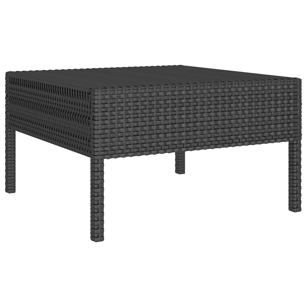 9 Piece Patio Lounge Set with Cushions Poly Rattan Gray image 5