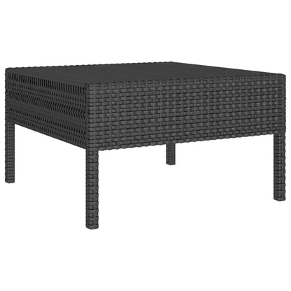 9 Piece Patio Lounge Set with Cushions Poly Rattan Gray image 5