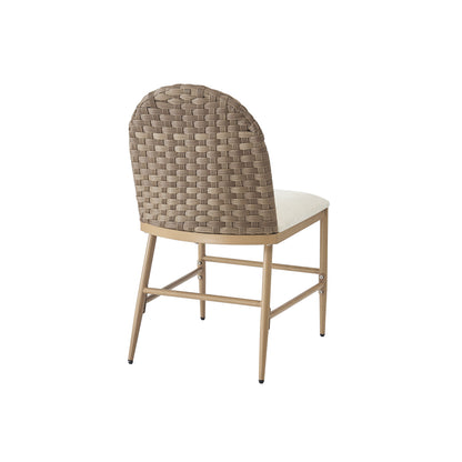 Farmhouse Dining Chairs Set of 2, Upholstered Kitchen Chairs Armless Iron Side Chair with rattan Backrest for Dining Room,Restaurant,Brown image 11