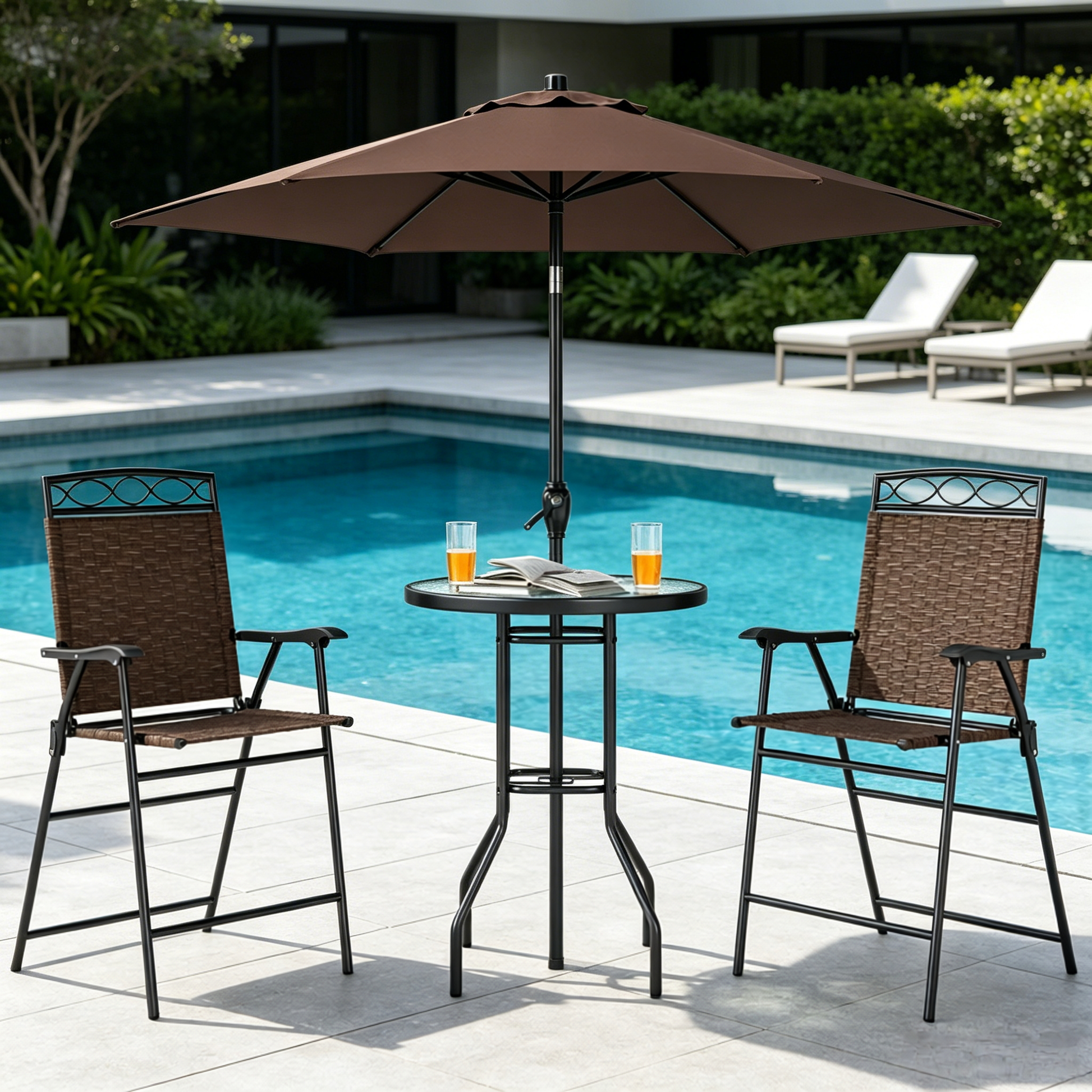 Chic Outdoor Conversation Furniture Set,Patio Conversation Furniture Set,Dining Furniture Set(Not Including umbrella stand) image 5
