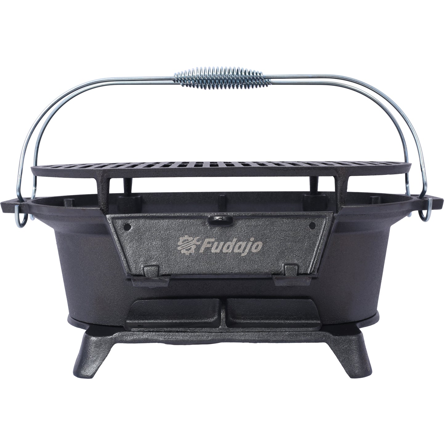 Oval Cast Iron Grill Outdoor, Portable Charcoal Grill and Tabletop Cast Iron Skillet - 100% Cast Iron, Durable, Small Charcoal Grill, Camping Stove, Hibachi Grill image 8