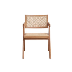 Velentina Rattan & Natural Finish Arm Chair (Set of 2)