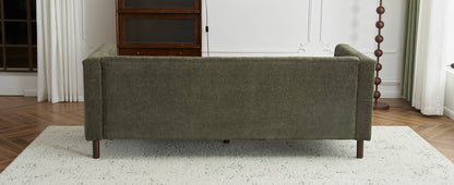78" Upholstered Sofa Modern 3-seater Sofa Couch with Tufted Design for Living Room,Dark Green image 10