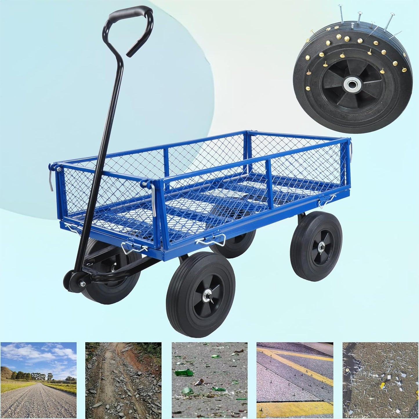 Tools cart Wagon Cart Garden cart trucks make it easier to transport firewood image 1
