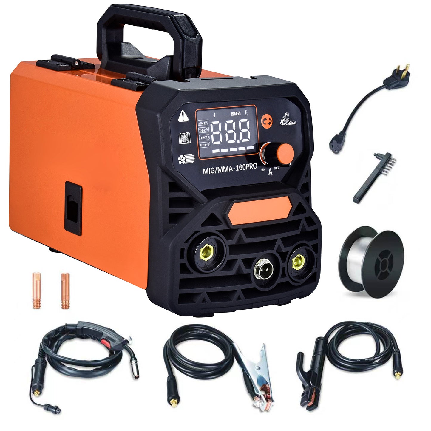 Dual Voltage 4-in-1 Welding Machine, MMA/MIG-160 Pro Portable Inverter Welder Multifunctional Electric Welders image 9