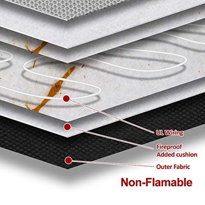 Black 12V Heated Seat Cushion on car seat