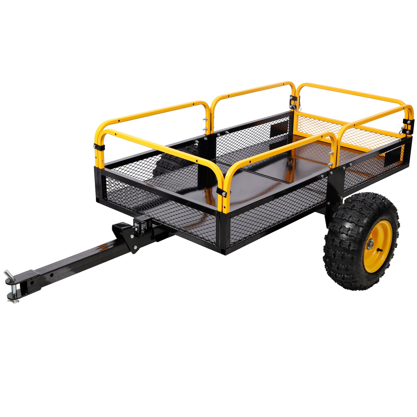 Heavy-Duty Tow-Behind Dump Cart 1000 lbs Load Capacity for ATV UTV Lawn Mower Tractor Yard Garden Farm Hauling image 1