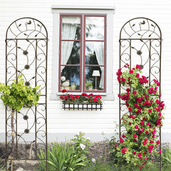2 Pack Metal Garden Trellis - Rustproof Support for Climbing Plants