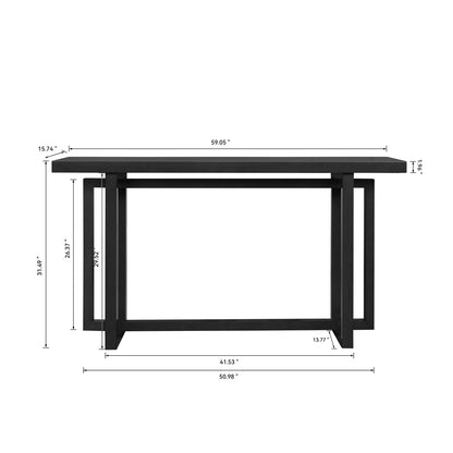 59" Narrow Console Table - MDF Entryway Sofa Table for Hallway, Living Room, Foyer with Space-Saving Design image 4