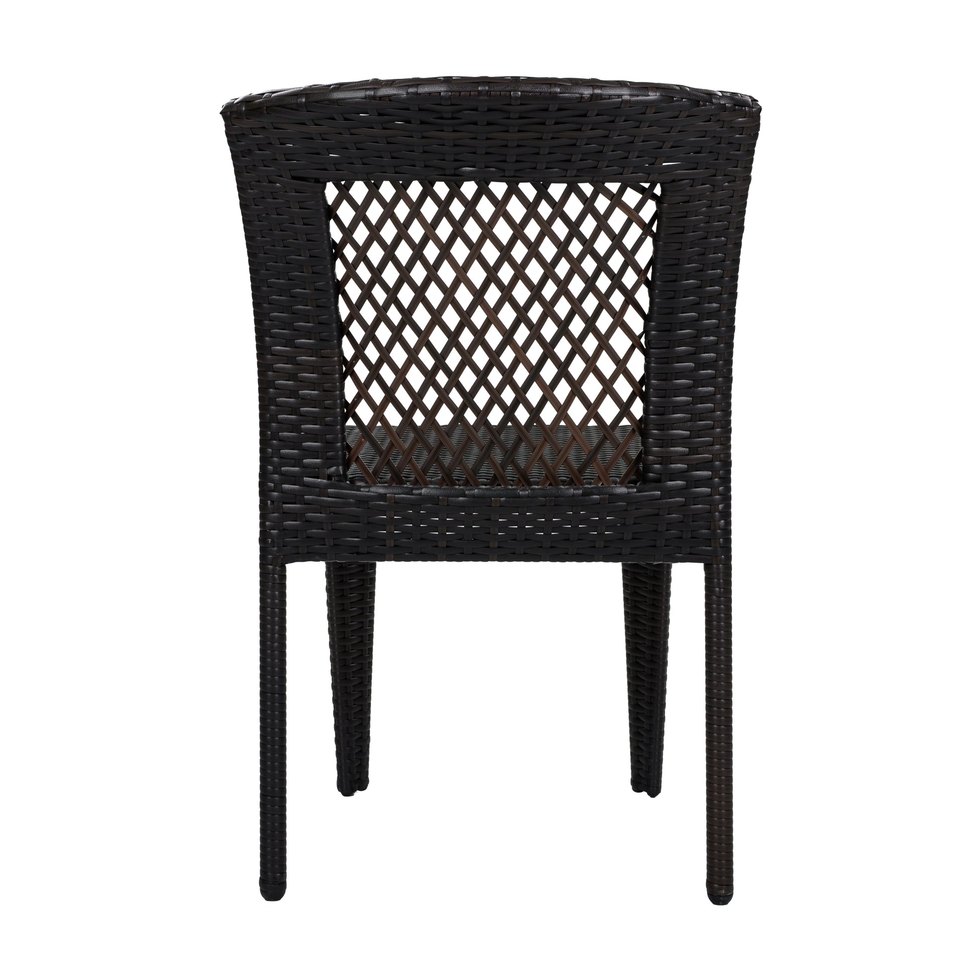 Outdoor Dining Chairs Set of 2, Stackable Chairs with UV-Resistant PE Rattan and Steel Frame, for Patio, Garden, Balcony, Supports 400lbs image 11