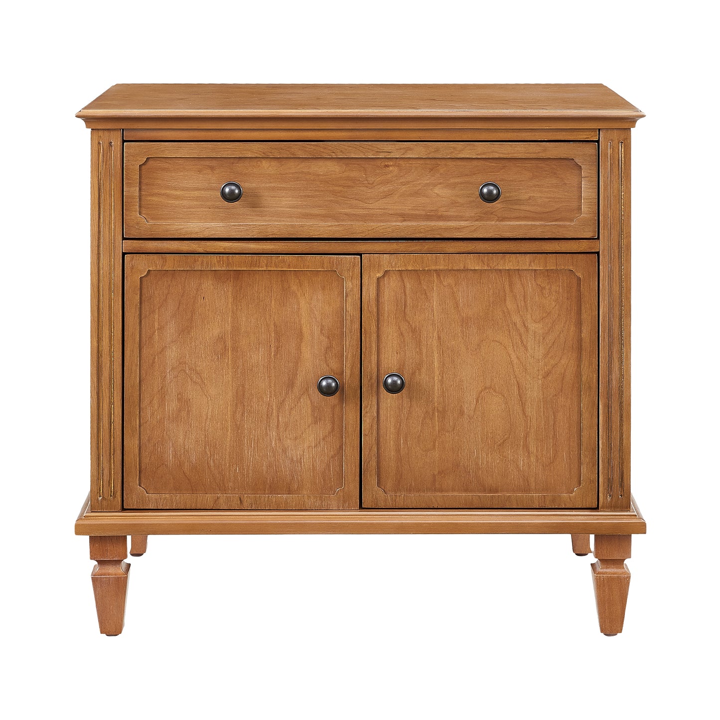 Nightstand with cabinet doors closed - full product