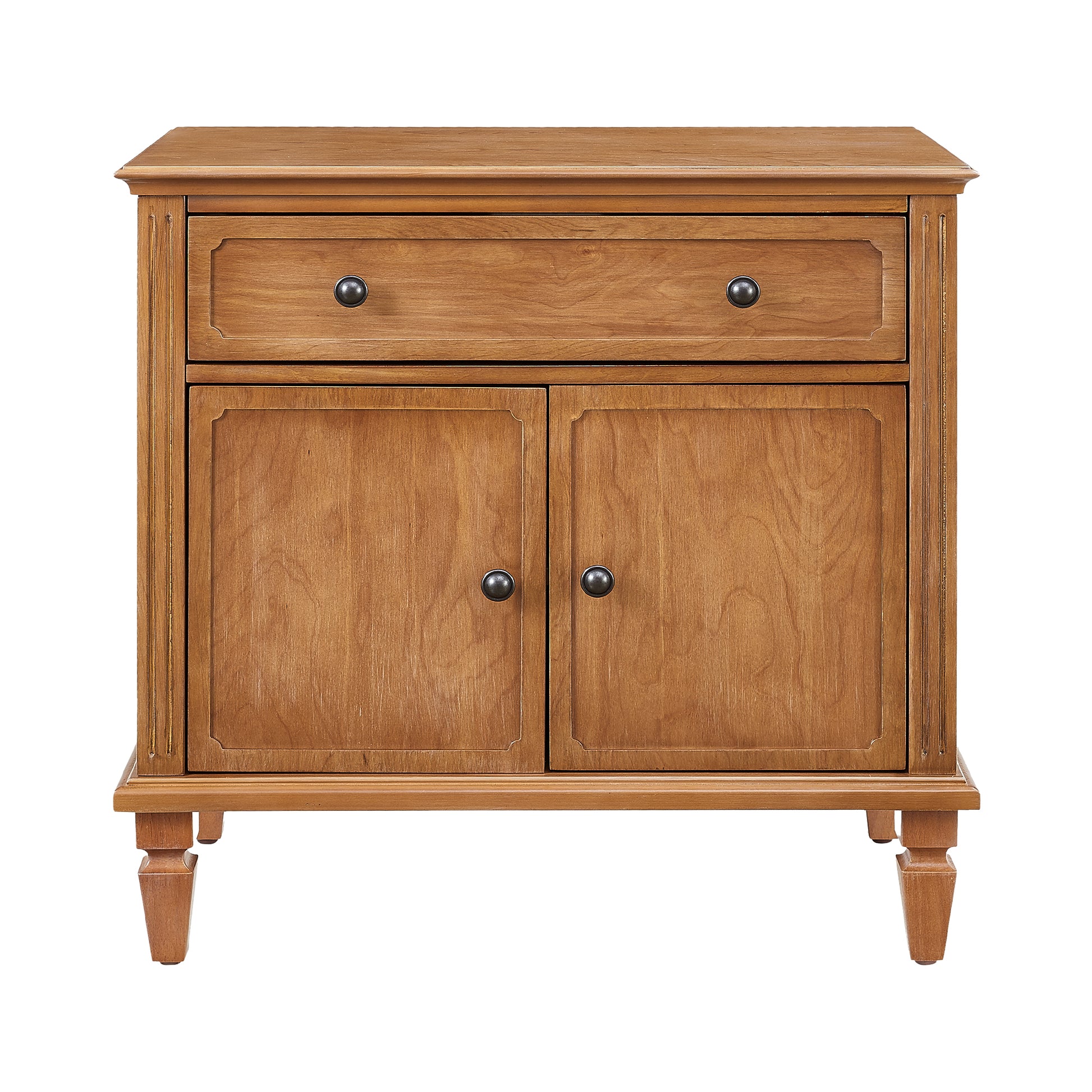Nightstand with cabinet doors closed - full product