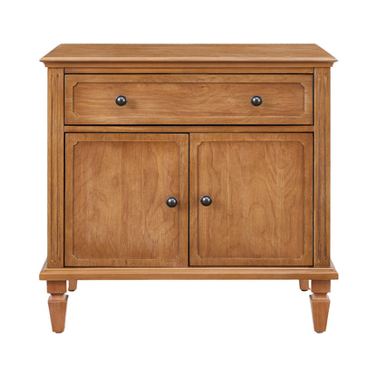Nightstand with cabinet doors closed - full product