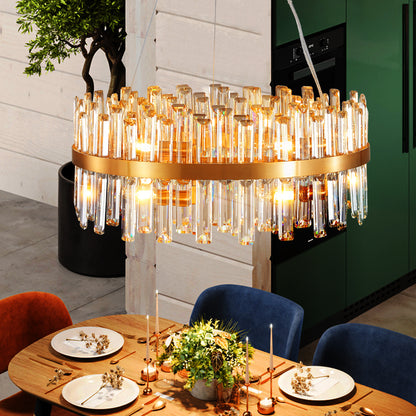 23.6 Inches Luxury Chandeliers Crystal Living Room Bedroom Decorative Lights Simple Modern Dining Room Lighting,for Home Decor (Bulbs Not Included) image 5