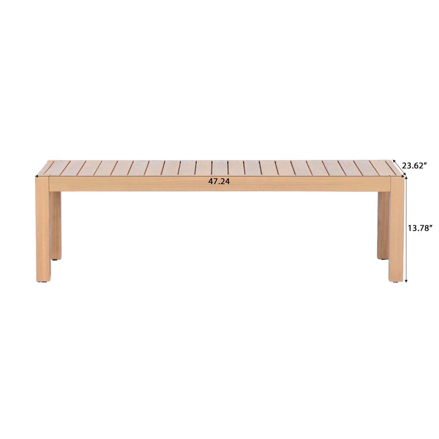 4 Piece Set Acacia wood Outdoor Sofa Set, outdoor rope-woven chair, deep seat design with soft cushion, suitable for porches, gardens, backyards, and balconies (Light Teak + Beige Rope + Beige Cushion image 7