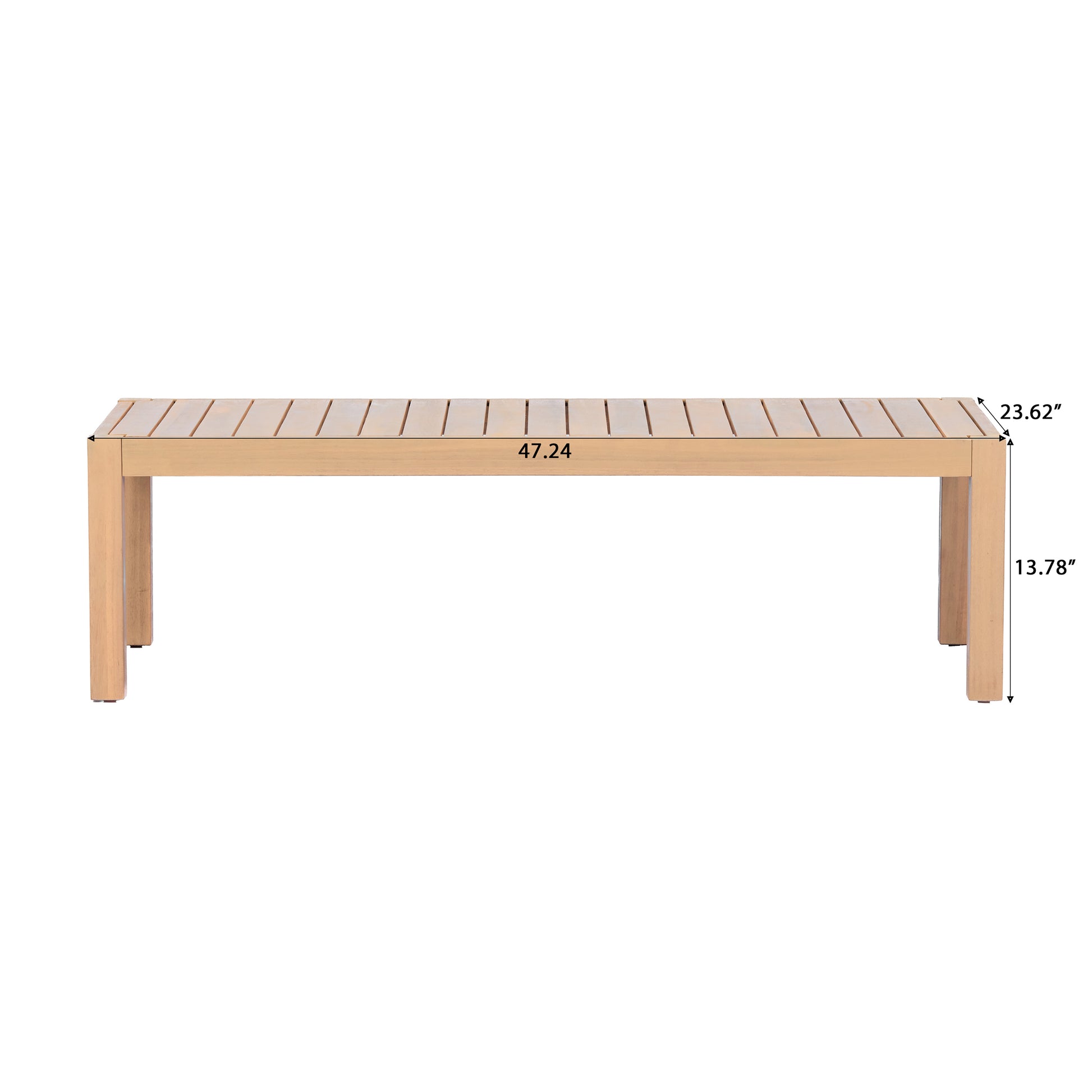 4 Piece Set Acacia wood Outdoor Sofa Set, outdoor rope-woven chair, deep seat design with soft cushion, suitable for porches, gardens, backyards, and balconies (Light Teak + Beige Rope + Beige Cushion image 7