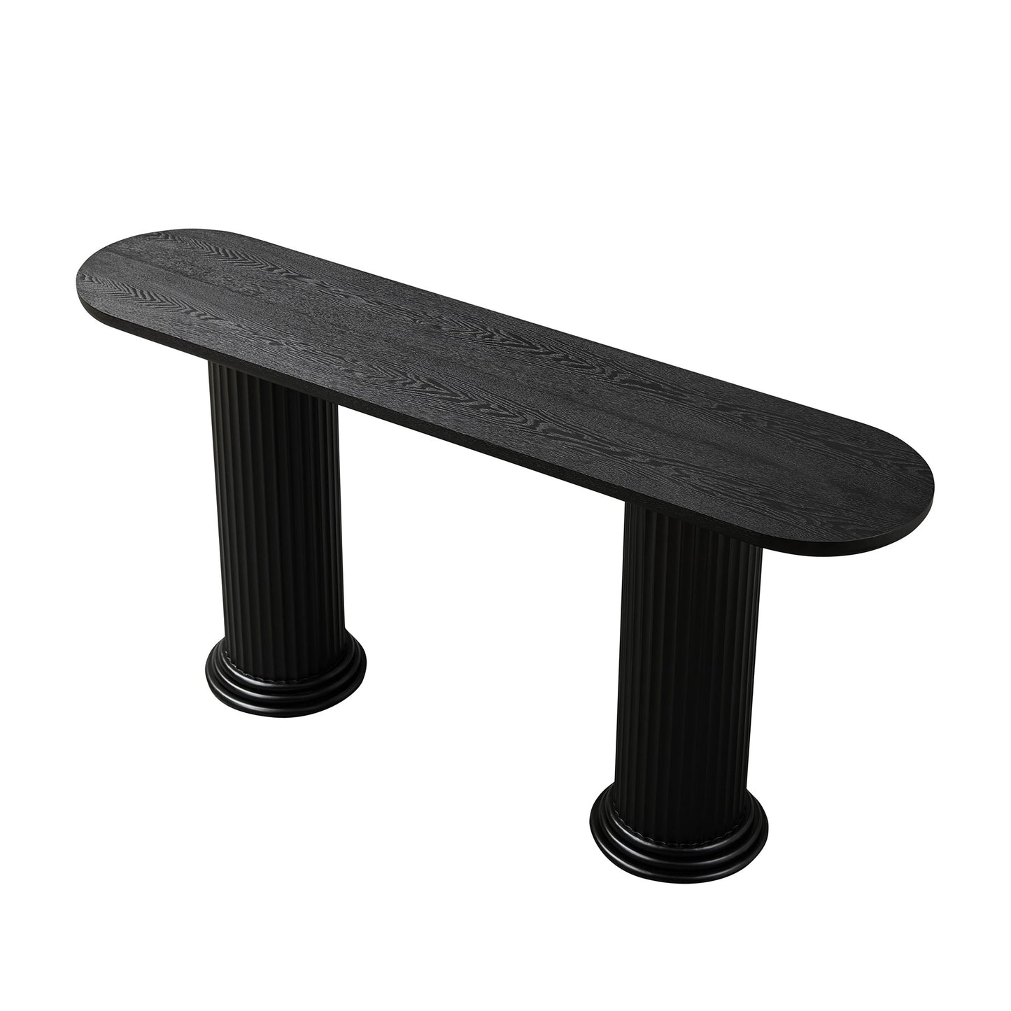 62.99 inch Modern Design Console Table with Roman-style Legs,MDF Entryway Table with Wood Venner for Living Room,Hallway image 4