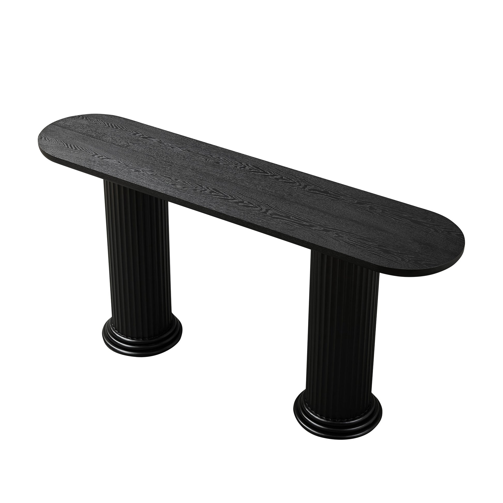62.99 inch Modern Design Console Table with Roman-style Legs,MDF Entryway Table with Wood Venner for Living Room,Hallway image 4