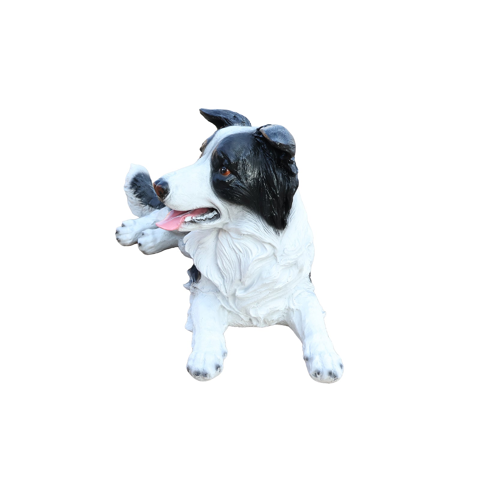 Outdoor Garden Border Collie Dog Statue Greeter Garden Decor – Cute Puppy Sculpture for Yard Porch New Year Gift image 7