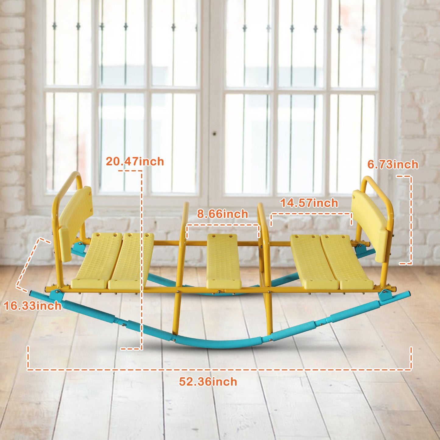 Kindergarten Children Outdoor Rocking Horse Outdoor Park Playground Equipment Double Or Triple Seesaw Swinging Fun image 9