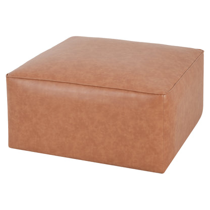 Upholstered Square PU Leather Ottoman,Tan Brown (old sku N757P180768T) image 5