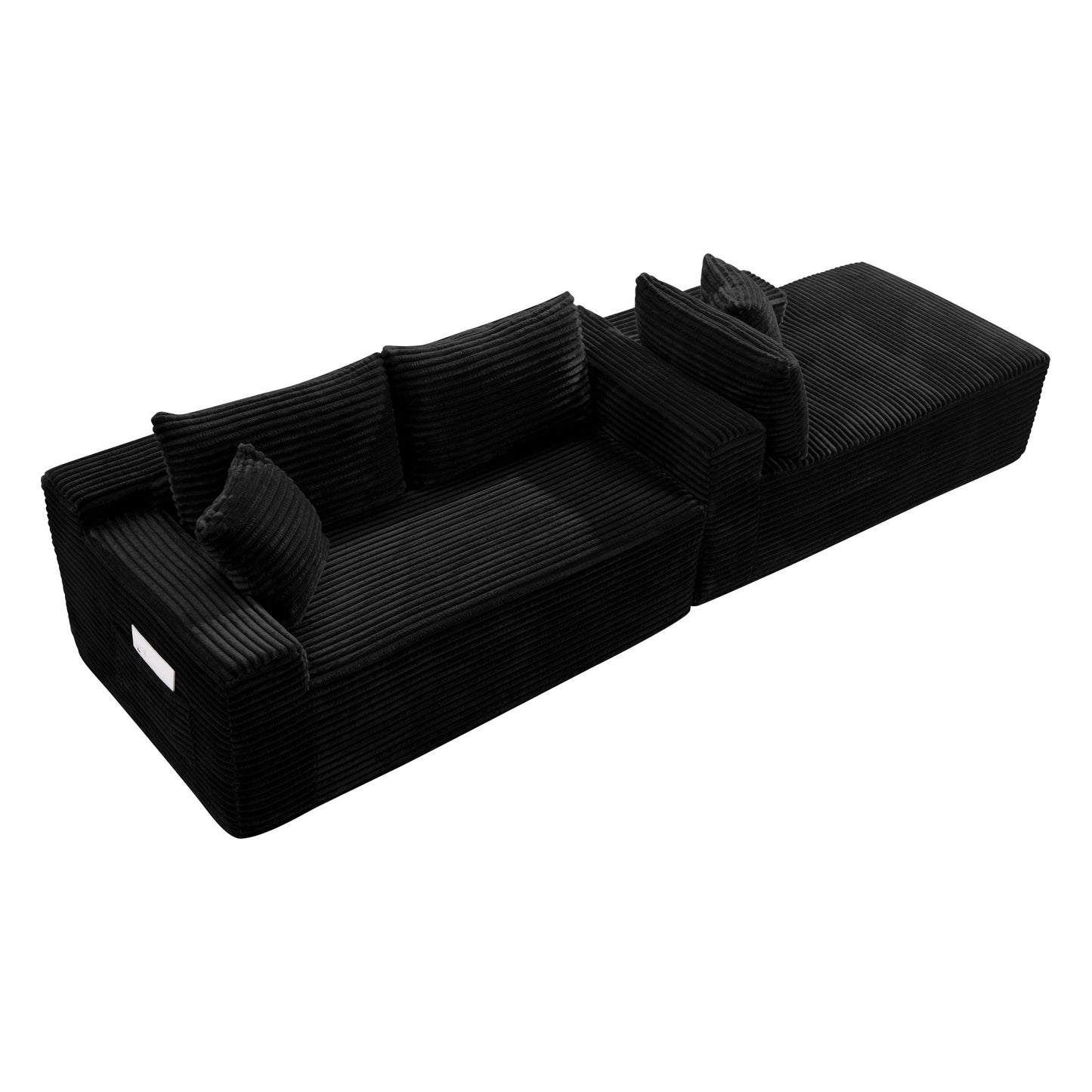 106.3" Cloud Modular Sectional Sofa Couch with L-Shape Chaise,Modern Minimalist Upholstered Couches for Living Room Bedroom,Deep Seat Corner Couch,No Assembly Required image 8