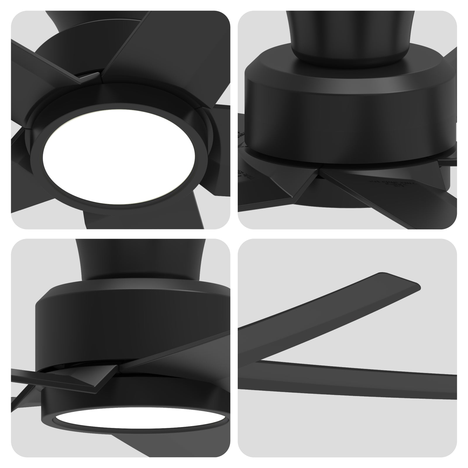52 inch Ceiling Fans with Lights, Large Air Volume Ceiling Fans with Reversible Quiet DC Motor and Remote, 5X-W5 image 10