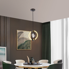 Elegant 1-Light Matte Antique Bronze Chandelier for Home Decor