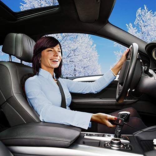Black 12V Heated Seat Cushion close-up