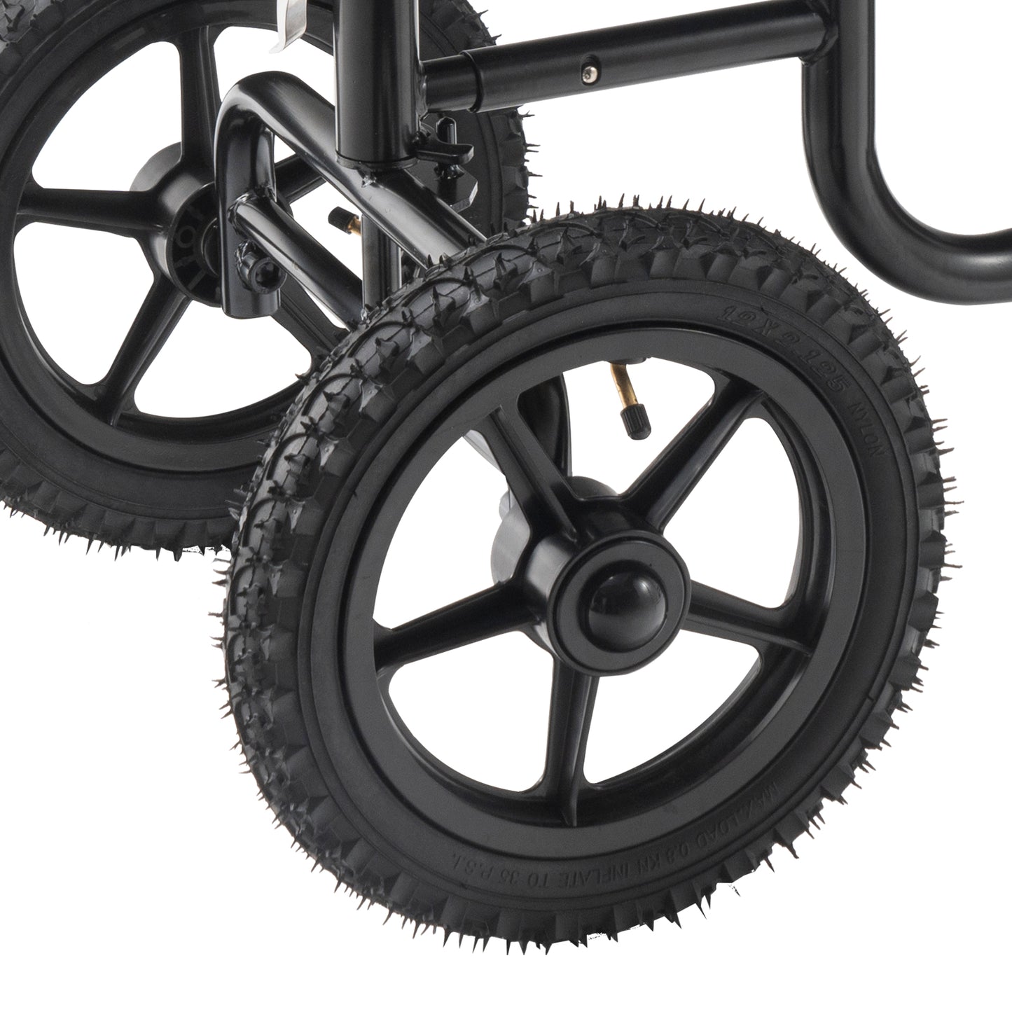 Folding Knee Scooter, Carbon Steel Steerable Knee Walker with Height-Adjustable Handlebar & Knee Pad, 12" All-Terrain Wheel, Dual Brakes, Leg Recovery Scooter for Injured Ankle Foot Knee, 350LBS image 2