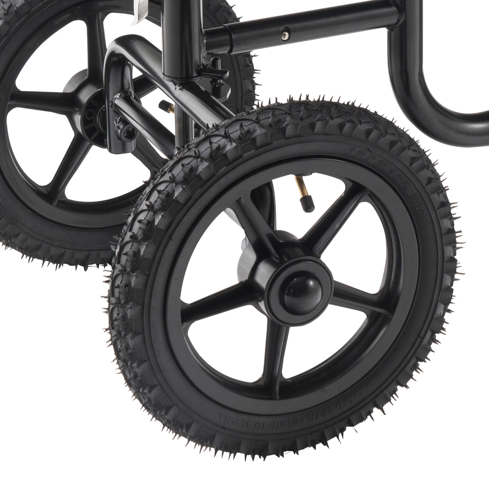 Folding Knee Scooter, Carbon Steel Steerable Knee Walker with Height-Adjustable Handlebar & Knee Pad, 12" All-Terrain Wheel, Dual Brakes, Leg Recovery Scooter for Injured Ankle Foot Knee, 350LBS image 2