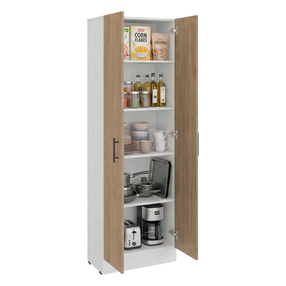Thommy Valmere Multystorage Pantry Cabinet – Modern 5-Shelf Storage Organizer Bookcase for Living Room & Home Office image 6