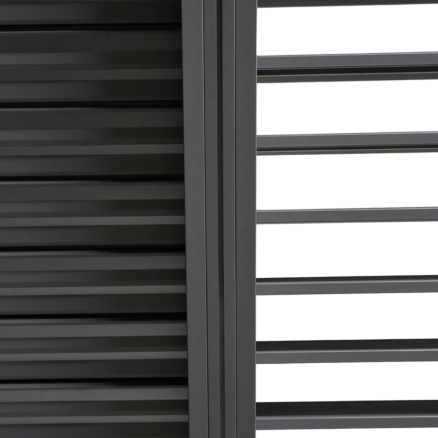 Byron Black Outdoor Pergola Aluminum with Adjustable Louvered Roof image 8