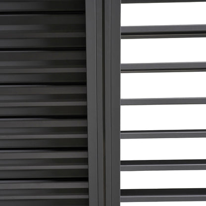 Byron Black Outdoor Pergola Aluminum with Adjustable Louvered Roof image 8