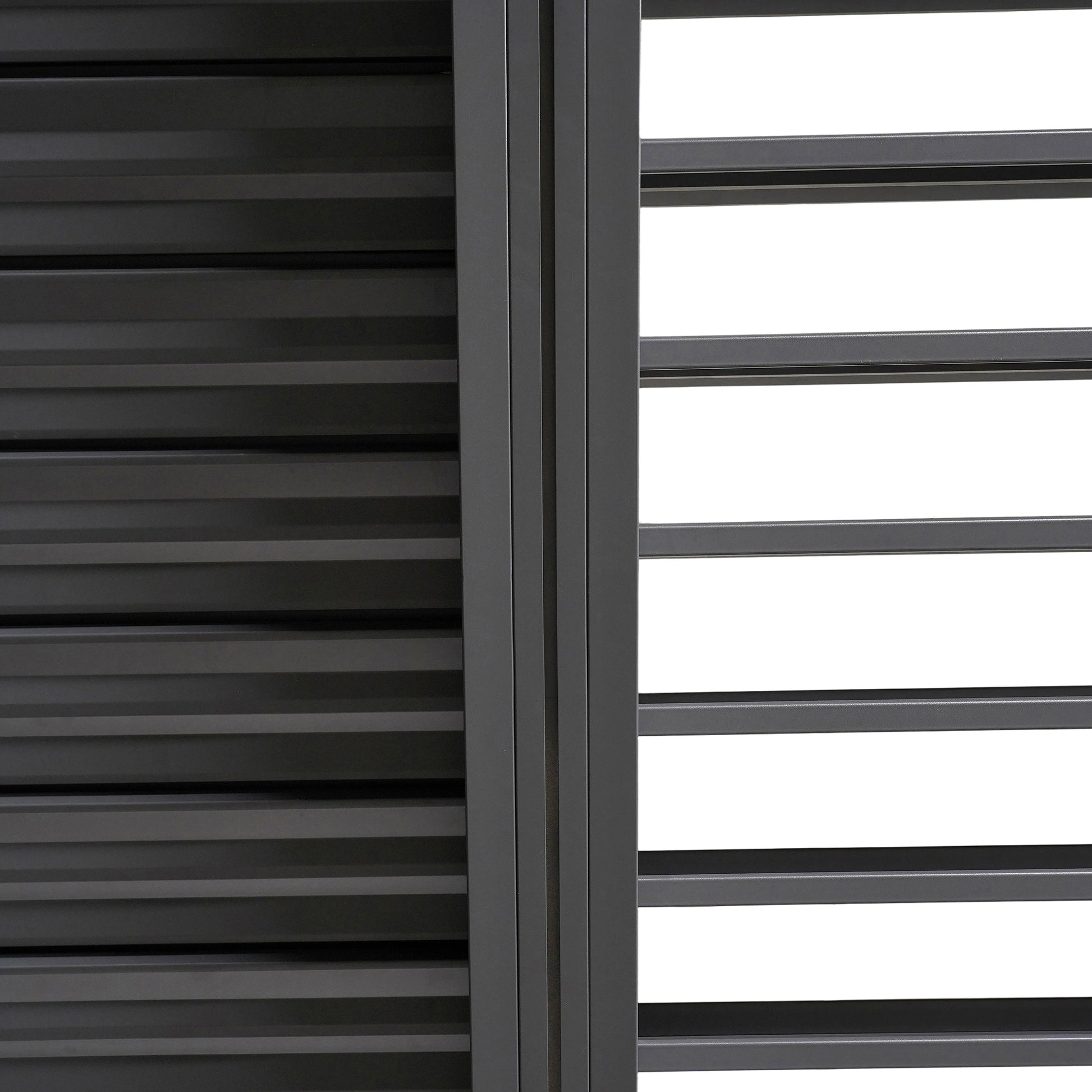 Byron Black Outdoor Pergola Aluminum with Adjustable Louvered Roof image 8