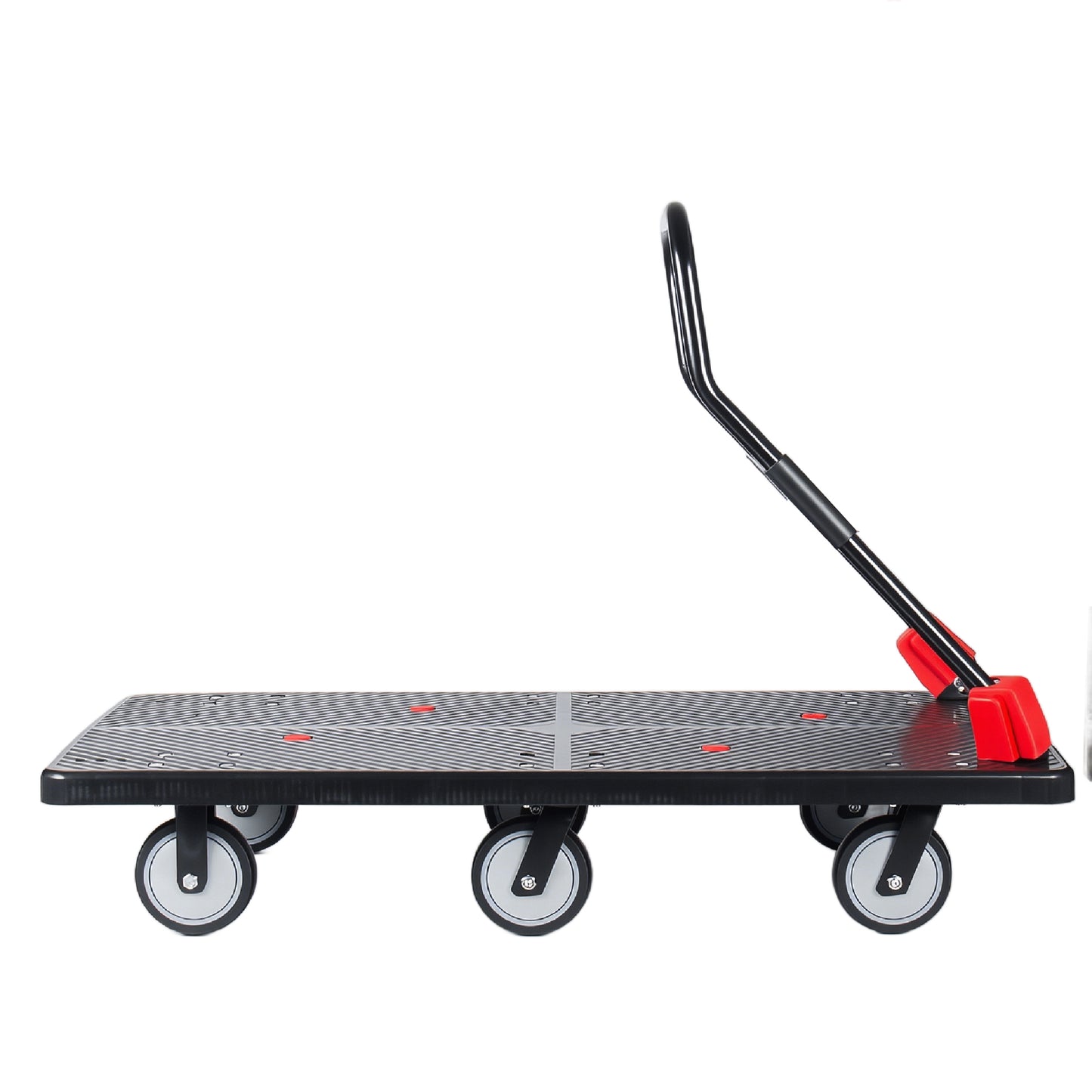 25.5"x51.5" Platform Truck, Foldable Handcart with 6'' TPR 360-Degree Silent Wheels, 1800lbs Heavy-Duty Push Dolly Cart, 4 Steel Load-Bearing Beams for Warehouse Garage Home Use image 9