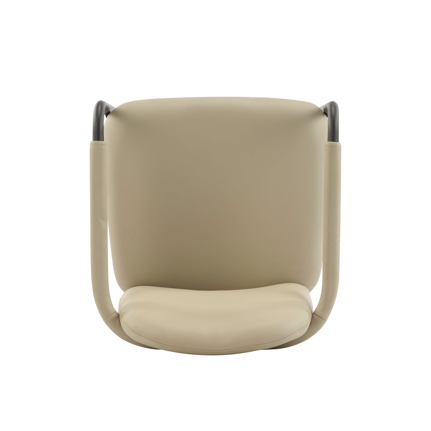 Dinning Chair with iron frame-Set of 2-Espresso+Khaki image 4