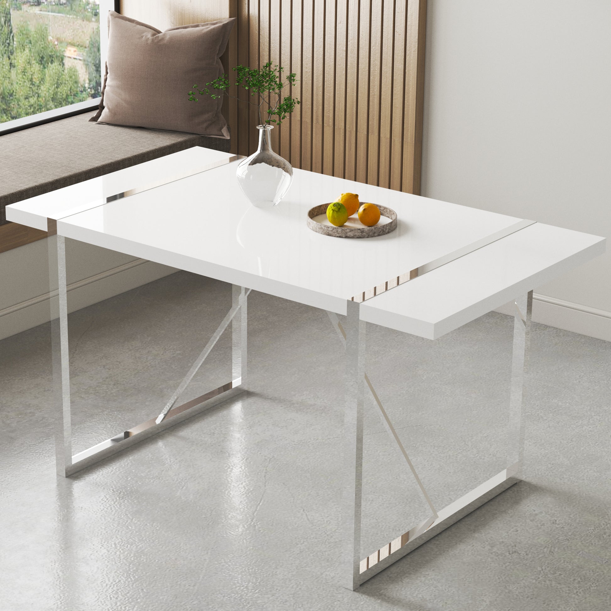 Only includes the two sides of the table, excluding the middle tabletop.PARTS-F-1529-BJ-WH-14080-CEBAN.ONLY SIDE TABLE.W1151P305478.F-1529-WH-14080 image 4