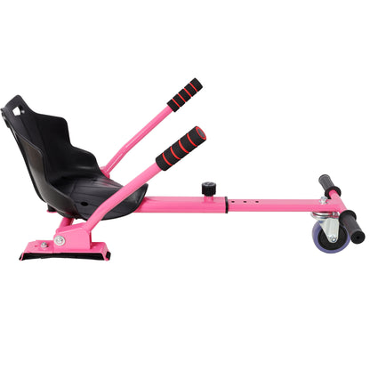 Hoverboard Seat Attachment Go-Kart,Fits 6.5" 8"10" Hoverboards,Sturdy Adjustable Off-Road Frame,Hover Cart for Family Fun,not include Hoverboard,Pink image 6