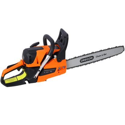 62CC Gas Powered Chainsaw, 20 Inch Oregon Chain&Bar 2-Cycle Petrol Handheld Cordless Chain Saw, Gasoline Gas Chainsaws for Tree Wood Cutting,WITH OREGON CHAIN&BAR,EPA compliant image 7