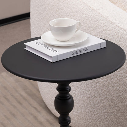 Vintage Metal Coffee Table End Table Round Side Table for Sofa Bedside Nightstand - Top View