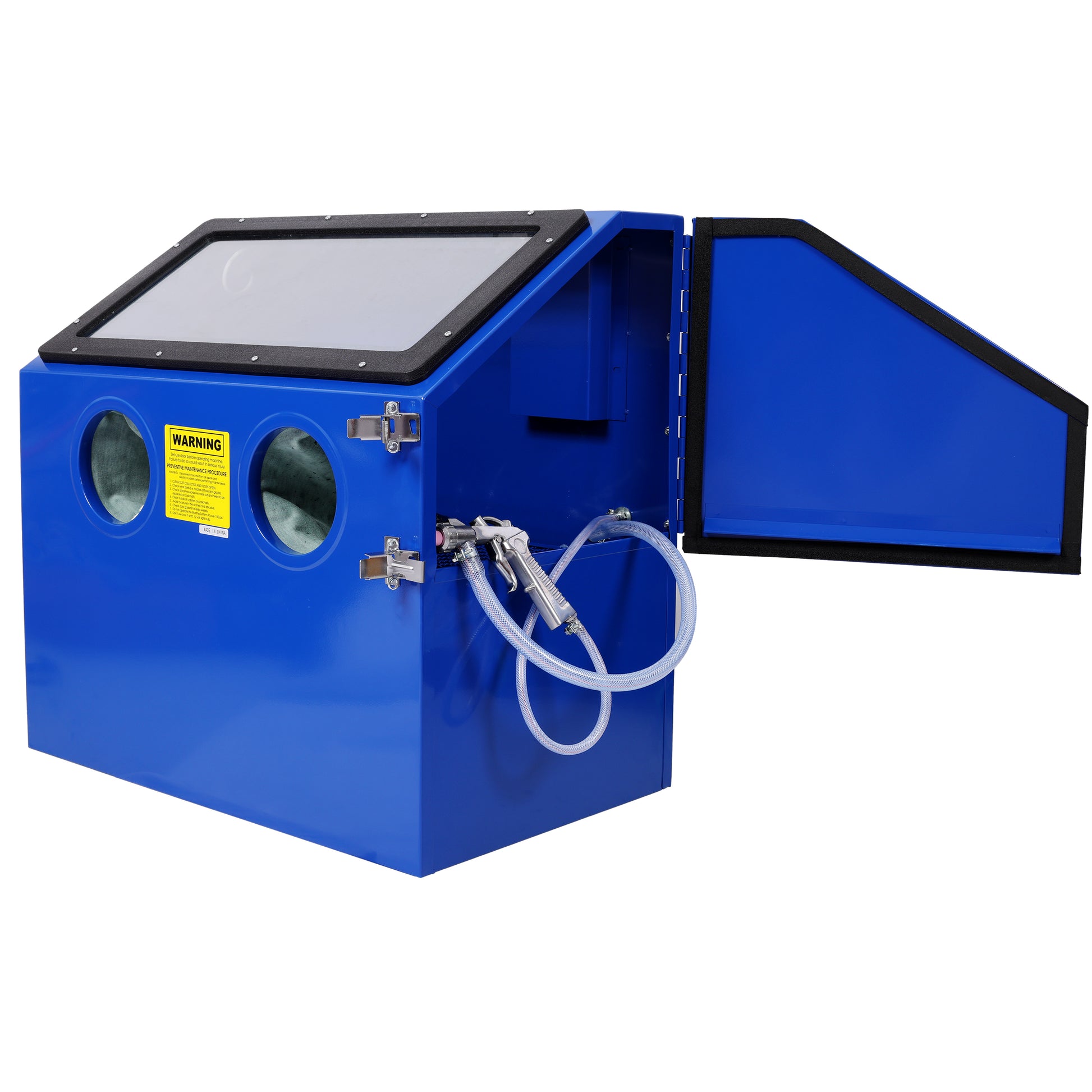 110L Bench Top Sandblast Cabinet,Ergonomic and Compact Design for Precise Sandblasting, with Heavy Steel Construction and Built-in Blast Gloves for No Sand Leakage, Bright LED Lighting System image 9