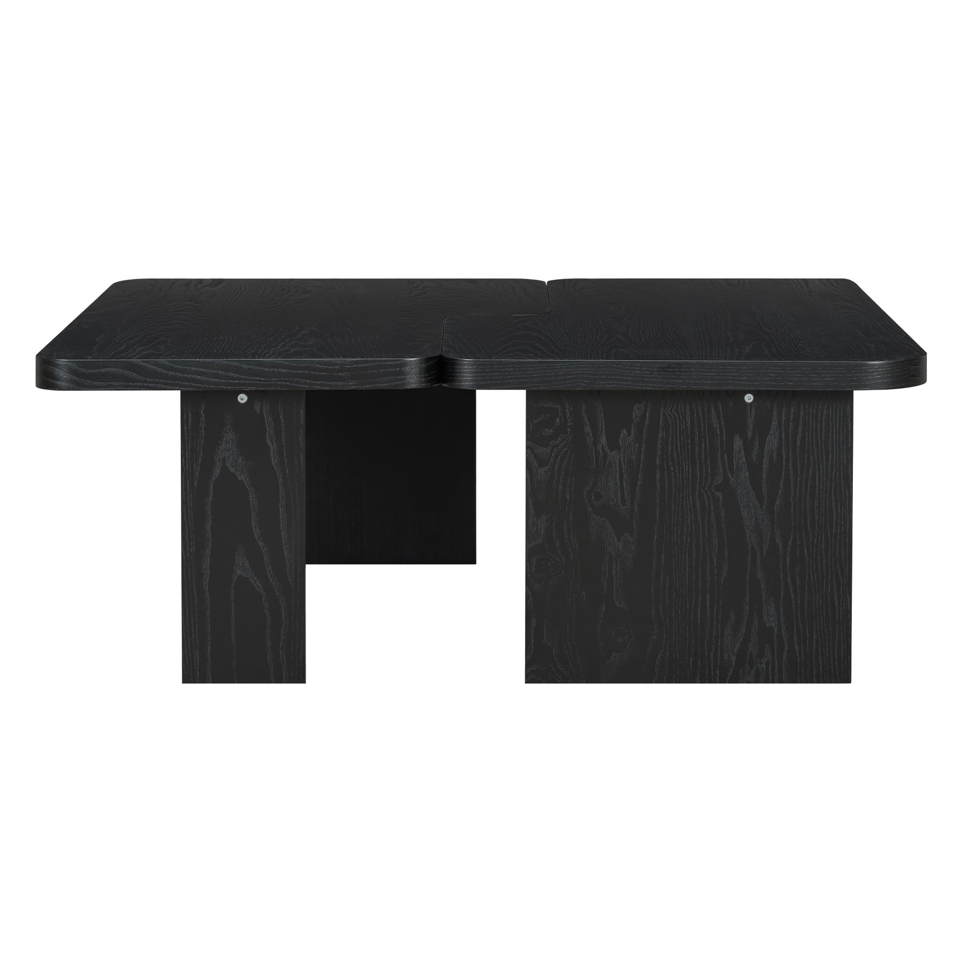 U-Can Modern Minimalist Coffee Table Set, Rectangle Coffee Table with Splicing Design, Multifunctional Combination Table for Living Room image 10