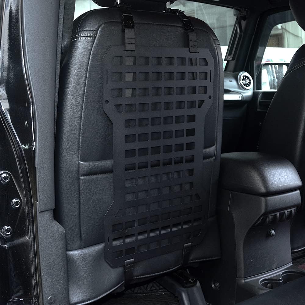 17935 Tactical Rigid MOLLE Panel Seat Cover with MOLLE Medical First Aid Kit & Portable Water Bottle Bag & Tactical Equipment Storage Pouches & 20 Fastening Tape(2 pcs) image 3