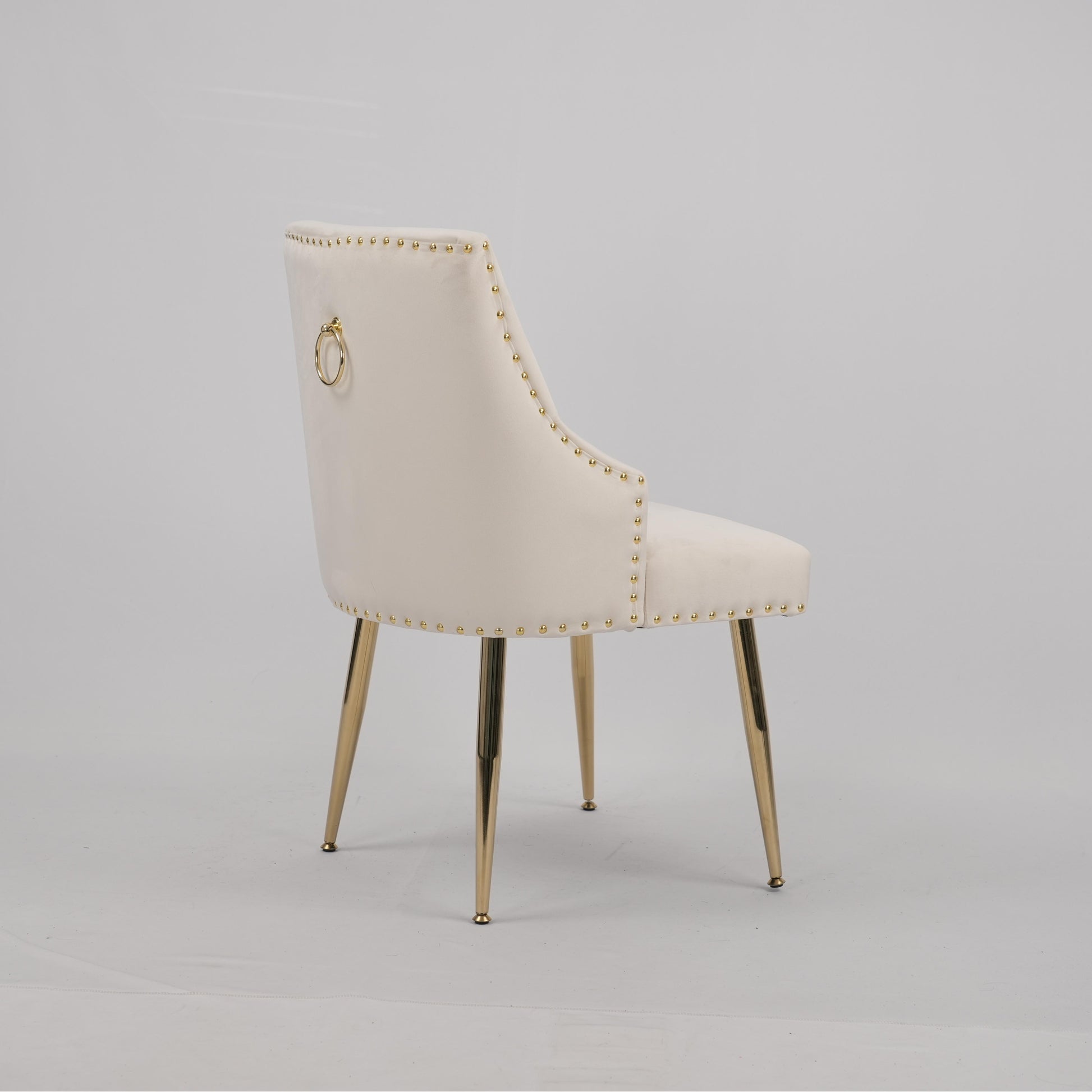 Hengming Dining Chair Modern Style Accent Chair Vertical Tufted Chair Set of 2,Beige image 6
