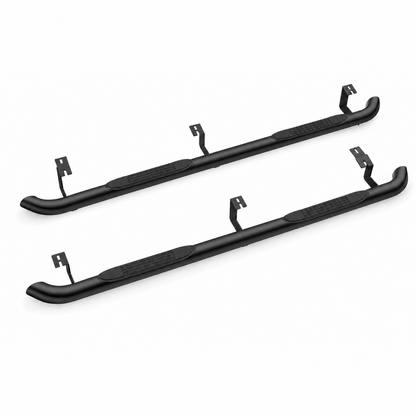 2PCS 4 Inch Running Boards Side Steps Fit Toyota Tacoma 2005-2023 (Crew Cab/Double Cab) Oval Straight Carbon Steel Black Powder, Off-Road Exterior Accessories image 8